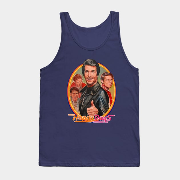 the Fonz and gang Tank Top by Chris Hoffman Art